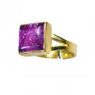 Sunstone 18 Kt Y.G. Plated Engagement Ring