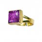Sunstone 18 Kt Y.G. Plated Engagement Ring