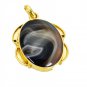 Riyogems Jasper 18c Gold Plated Peacock Pendant L 2in Gppjas-40006