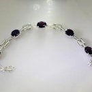 Riyo Garnet Custom Jewelry Twisted Silver Bracelet L 7.5in Sbragar-26051