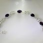 Riyo Garnet Custom Jewelry Twisted Silver Bracelet L 7.5in Sbragar-26051