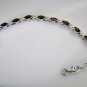 Riyo Garnet Chunky Jewellery Silver Mum Bracelet L 7.5in Sbragar-26039