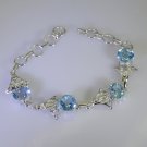 Riyo A Blue Topaz 925 Solid Sterling Silver Discounted Bracelet Sbrabtz-10030