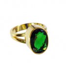 Emerald Cz 18.Kt Gold Platings Purity Ring Jewelry