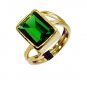 Emerald Cz 18kt Y Gold Plating Beautiful Ring