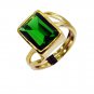 Emerald Cz 18kt Y Gold Plating Beautiful Ring