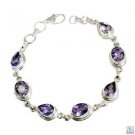 Riyo Amethyst Cheap Jewellery Sets Silver Bracelet L 7.5in Sbraame-2032