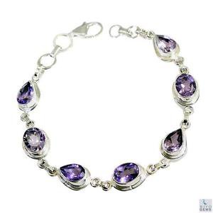 Riyo Amethyst Cheap Jewellery Sets Silver Bracelet L 7.5in Sbraame-2032