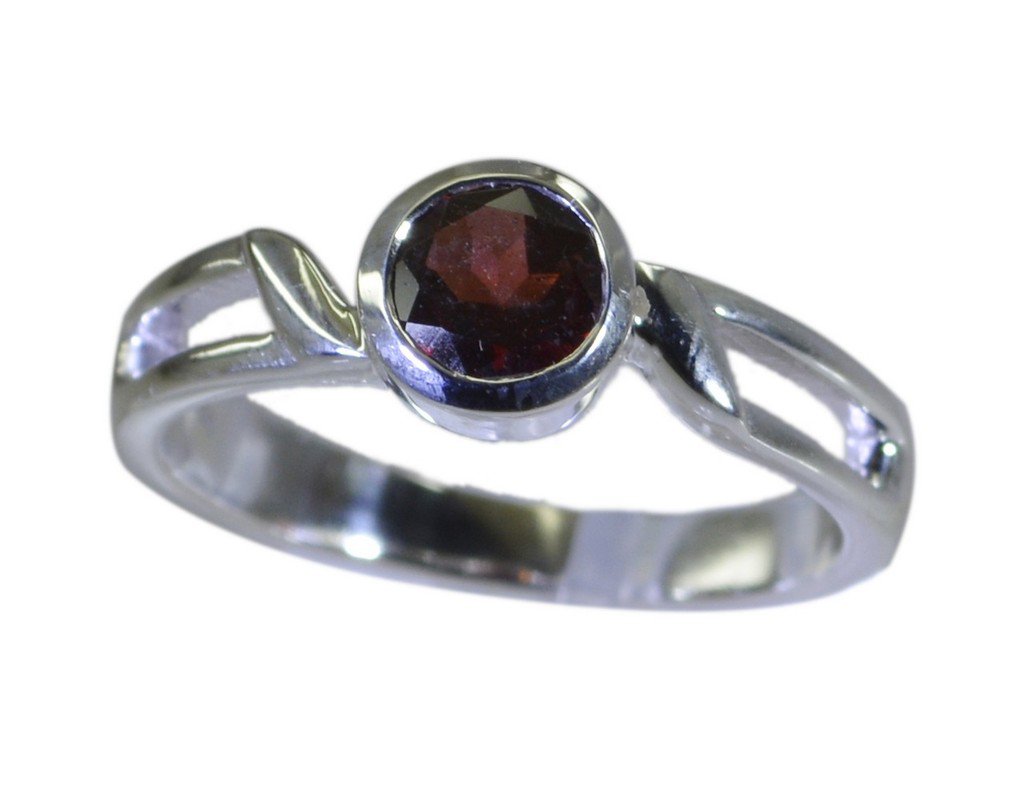 Riyo Red 925 sterling silver Garnet Ring enticing contemporary handmade jeweller