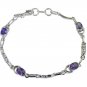 Riyo Purple 925 sterling silver Amethyst Bracelet gorgeous handmade fabric jewel