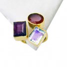 Riyo  Red Onyx 18 Kt Y.G. Plated Sovereign Ring Sz 6 Gprmul6-52042