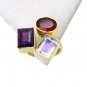 Riyo Red Onyx 18 Kt Y.G. Plated Sovereign Ring Sz 6 Gprmul6-52042