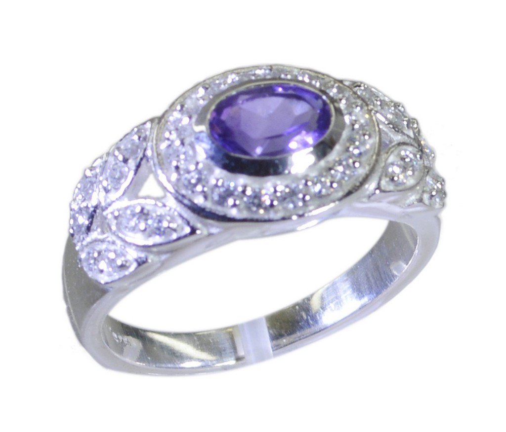 Riyo Purple 925 sterling silver Amethyst Ring dollish personalized handmade jewe