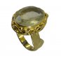 Riyo A Lemon Quartz 18kt Gold Plated Flirty Ring Gprlqu75-46020