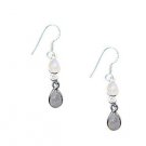 Riyo Rainbow  Silver Chunky Victorian Earrings L 1.5in Sermo-64013