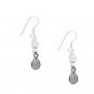 Riyo Rainbow  Silver Chunky Victorian Earrings L 1.5in Sermo-64013