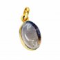 Riyogems Rutile Quartz 18c Gold Plated Button Pendants L 1.5in Gppruq-70017