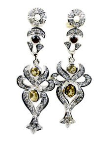 Riyo   Gemstone 925 Solid Sterling Silver Favorite Earring L 2in Semul-52018