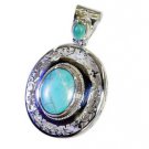 Riyo Turquoise Silver Initial Jewelry Minnie Mouse Pendant L 2in Sptur-82010
