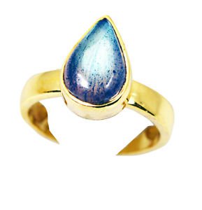 Riyo Labradorite Gold Plate  Guard Ring Sz 7 Gprlab7-42003