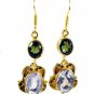 Riyogems Emerlad Cz Crystal 18k Y Gold Plating Love Earring L 1.5in Gpemul-52023