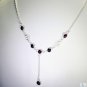 Riyo Garnet Semi Precious Jewellery Fine Silver Necklace L 16in Sngar-26016