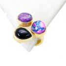 Riyo  Black Onyx Gold Polish Regards Ring Jewelry Sz 6 Gprmul6-52026