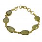 Riyo A Lemon Quartz 18kt Gold Plated Smoky Bracelet W 7.5in Gpbralqu-46001