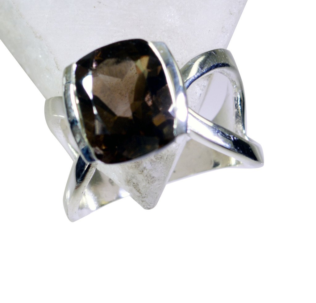 Riyo Smoky Quartz Silver Western Jewelry Cheap Silver Ring Sz 8 Srsqu8-76020