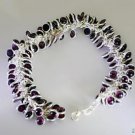 Riyo Garnet Childrens Jewelry Silver Love Bracelet L 7.5in Sbragar-26037