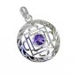 Riyo Amethyst Silver Jewelry For Sale Cocktail Pendant L 1.5in Spame-2094