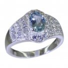 Riyo Blue  925 sterling silver Blue Topaz  Ring classy cheap handmade jewelry SR