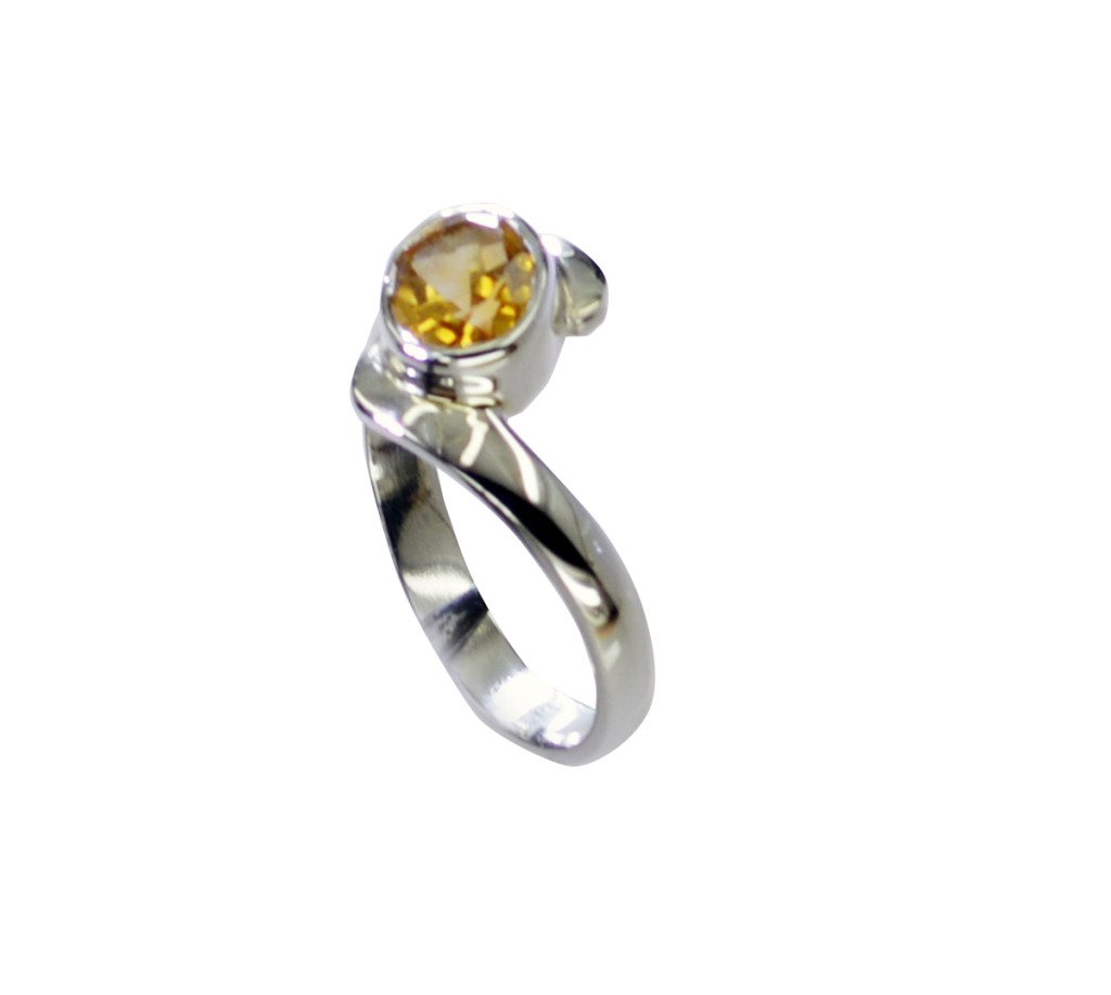Riyo Citrine Silver Jewellery Stores Wholesale Silver Ring Sz 7.5 Srcit7.5-14069