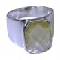 Riyo Yellow 925 sterling silver Lemon Quartz Ring goodly gemstone jewellery SRLQ