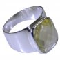 Riyo Yellow 925 sterling silver Lemon Quartz Ring goodly gemstone jewellery SRLQ