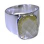 Riyo Yellow 925 sterling silver Lemon Quartz Ring goodly gemstone jewellery SRLQ