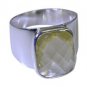 Riyo Yellow 925 sterling silver Lemon Quartz Ring goodly gemstone jewellery SRLQ