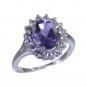 Riyo Purple 925 sterling silver Amethyst Ring glamorous modern handmade jewelry