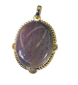 Riyogems Jasper 18k Y Gold Plating Winter Pendants L 1.2in Gppjas-40044