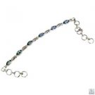 Riyo Blue Topaz Ethnic Jewelry Wide Silver Cuff Bracelet L 7.5in Sbrabtz-10020