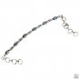 Riyo Blue Topaz Ethnic Jewelry Wide Silver Cuff Bracelet L 7.5in Sbrabtz-10020