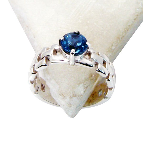 Riyo Blue Topaz Nepal Silver Jewelry  Mori Ring Sz 7 Srbto7-10052