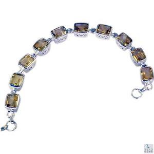 Riyo Citrine 925 Jewelry Delicate Silver Bracelet L 7.5in Sbracit-14011