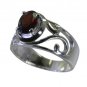 Riyo Red 925 sterling silver Garnet Ring excellent contemporary handmade jewelry