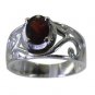 Riyo Red 925 sterling silver Garnet Ring excellent contemporary handmade jewelry