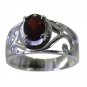 Riyo Red 925 sterling silver Garnet Ring excellent contemporary handmade jewelry