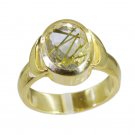 Riyo Multi Gold Plated Rutile Quartz CZ Ring marvelous handmade wholesale jewelr
