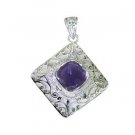 Riyo Amethyst Silver Jewelry Company Key Pendant L 2in Spame-2081