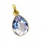 Riyogems Crystal Quartz 18 Kt Gold Plated Woven Pendant L 1.5in Gppcqu-18004