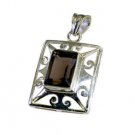 Riyo Smoky Quartz Silver Gemstone Jewelry Journey Pendants L 1in Spsqu-76010